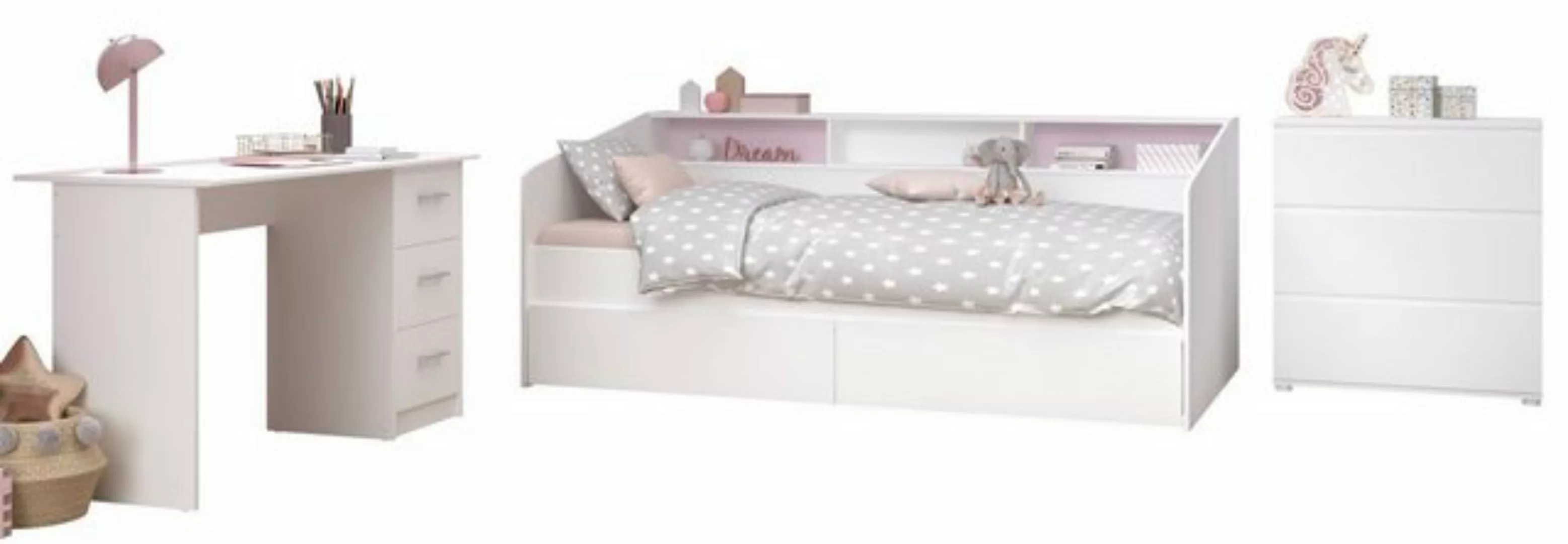 Parisot Stauraumbett Parisot Sleep 14-Kinderzimmer Stauraumbett Weiß 90x200 günstig online kaufen