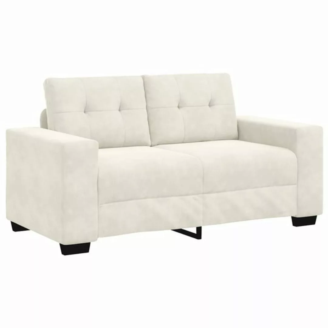 vidaXL Sofa Zweisitzer-Sofa Creme 120 cm Samt günstig online kaufen