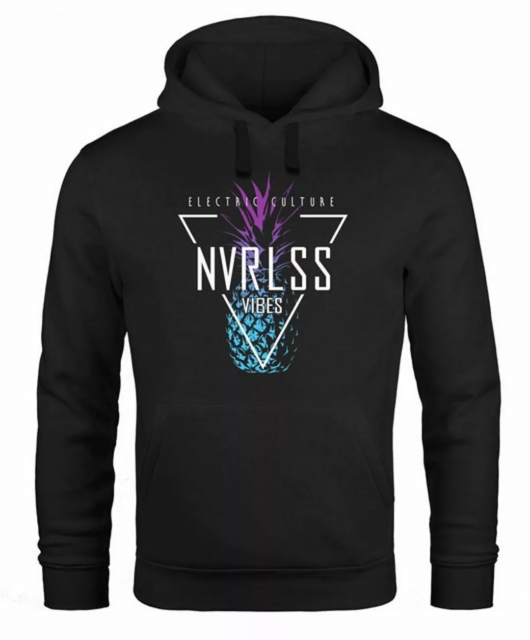 Neverless Hoodie Hoodie Herren Ananas Dreieck Triangle Pineapple Electronic günstig online kaufen