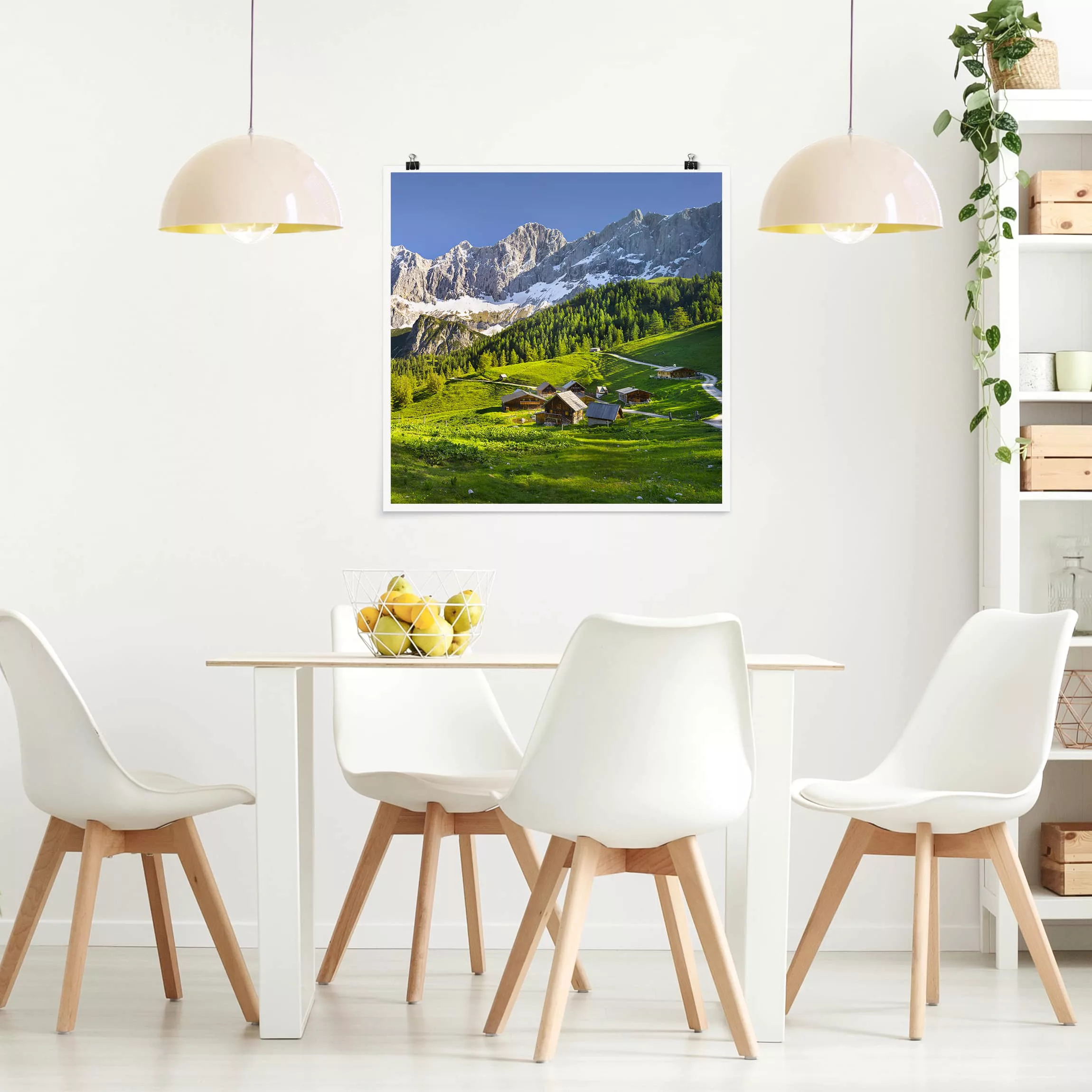 Poster Natur & Landschaft - Quadrat Steiermark Almwiese günstig online kaufen