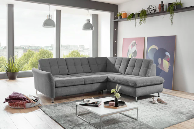 Die PlanBar Ecksofa "MP-IN20016 L-Form mit Kaltschaum-Polsterung", wahlweis günstig online kaufen