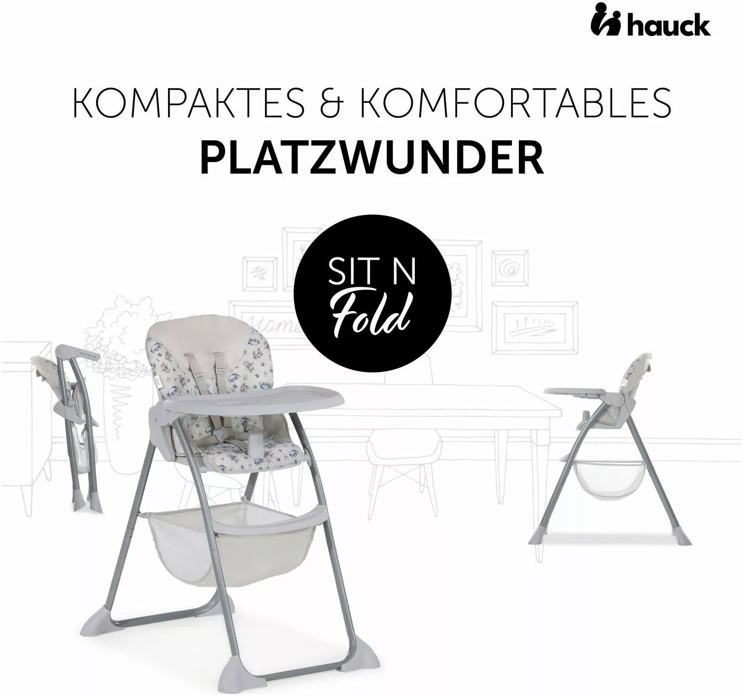 Hauck Hochstuhl Sit N Fold, Pooh günstig online kaufen