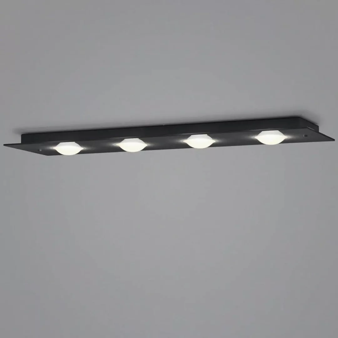 Helestra Nomi LED-Deckenlampe 75x21cm dim schwarz günstig online kaufen