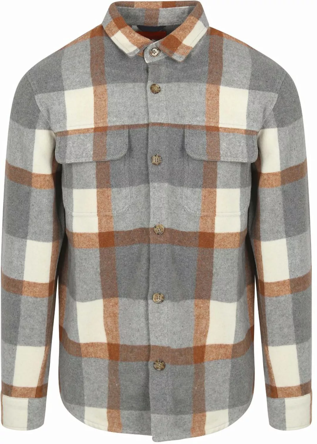 Suitable Overshirt August Wool Blend Grau - Größe L günstig online kaufen