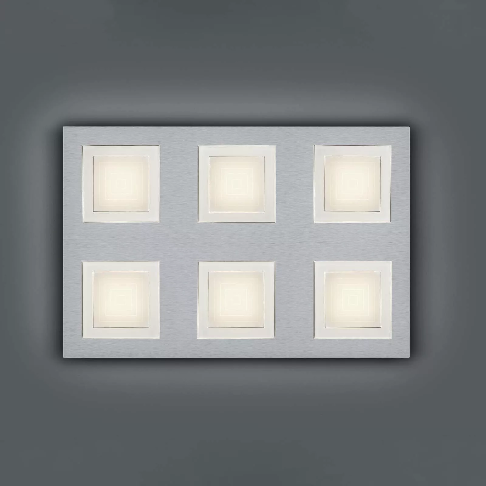 BANKAMP Ino LED-Deckenleuchte 6-flammig silber günstig online kaufen