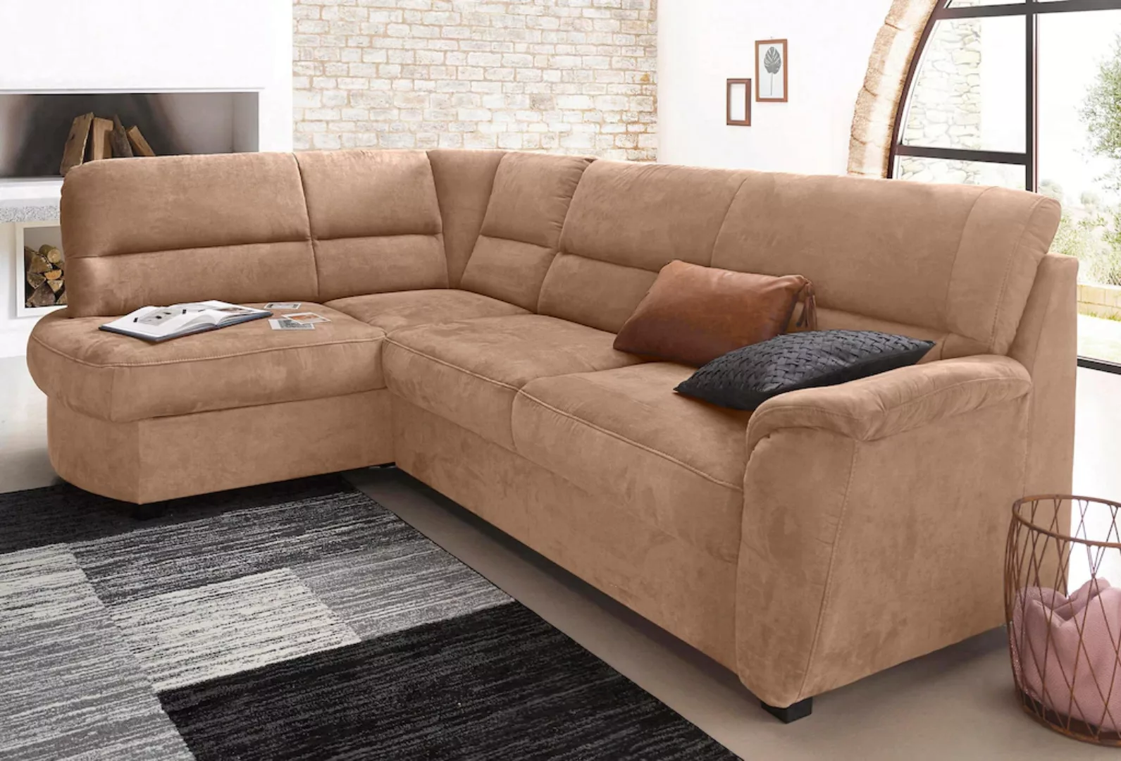 sit&more Ecksofa "Pandora L-Form", wahlweise mit Bettfunktion und Bettkaste günstig online kaufen