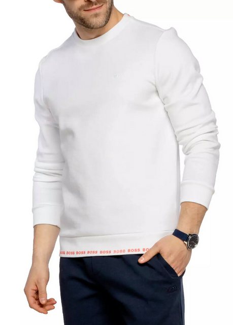 BOSS Sweatshirt Salbo Retro Sweater Slim Fit Weicher Jersey-Stof, Neon-Deta günstig online kaufen