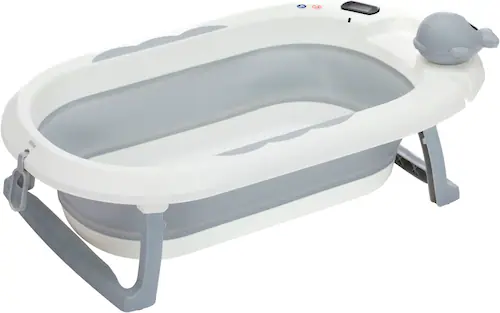 Fillikid Babybadewanne »Faltbadewanne Beluga grau«, inkl. Temperaturmessung günstig online kaufen