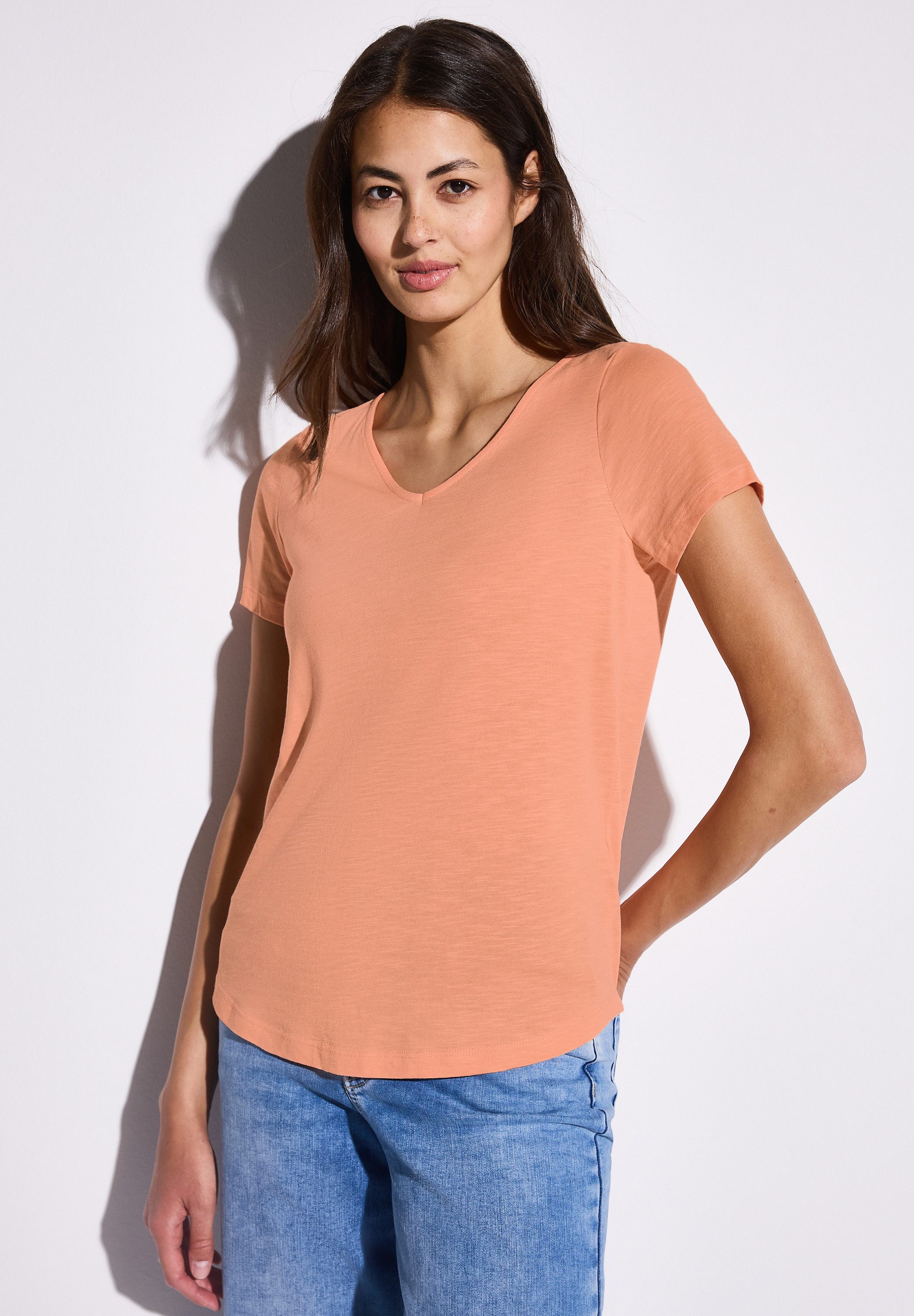 STREET ONE T-Shirt, mit V-Ausschnitt günstig online kaufen