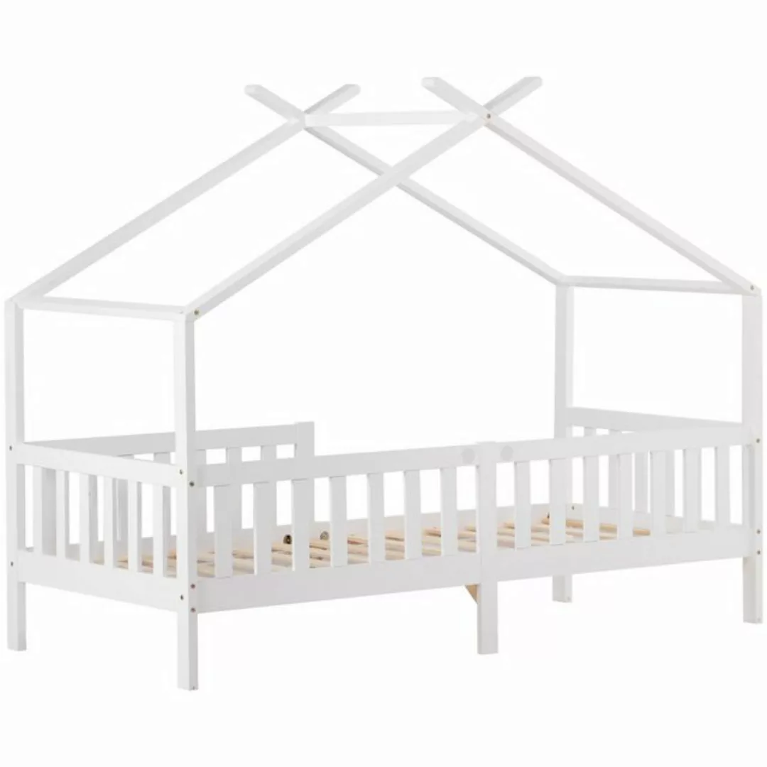 Gotagee Kinderbett Hausbett Kinderbett 90x200 cm Massivholzbett Zaun Jugend günstig online kaufen