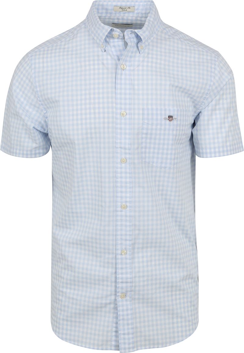 Gant Kurzarmhemd "Regular Fit Gingham Popeline Hemd strapazierfähig pflegel günstig online kaufen