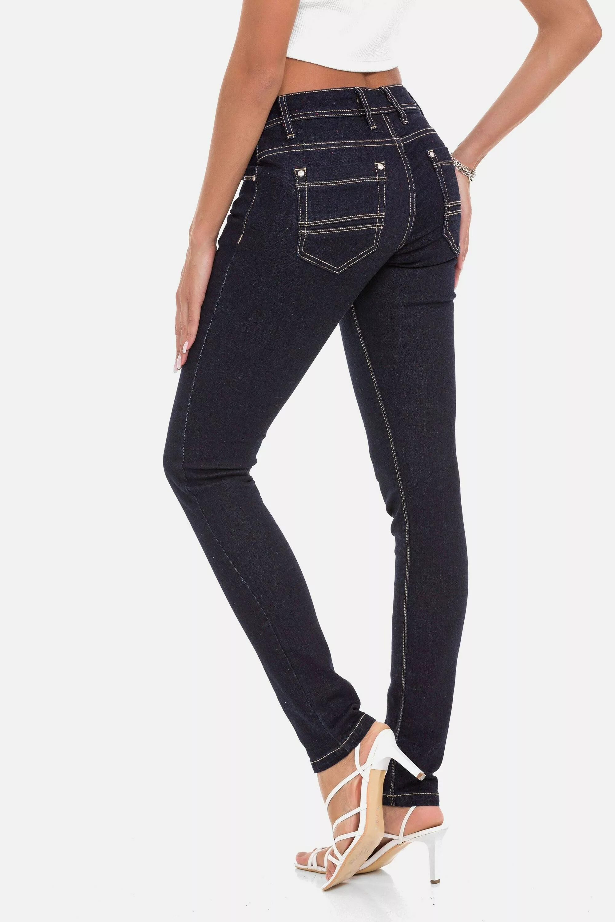 Cipo & Baxx Slim-fit-Jeans "Jeans", im Used-Look, WD443 günstig online kaufen