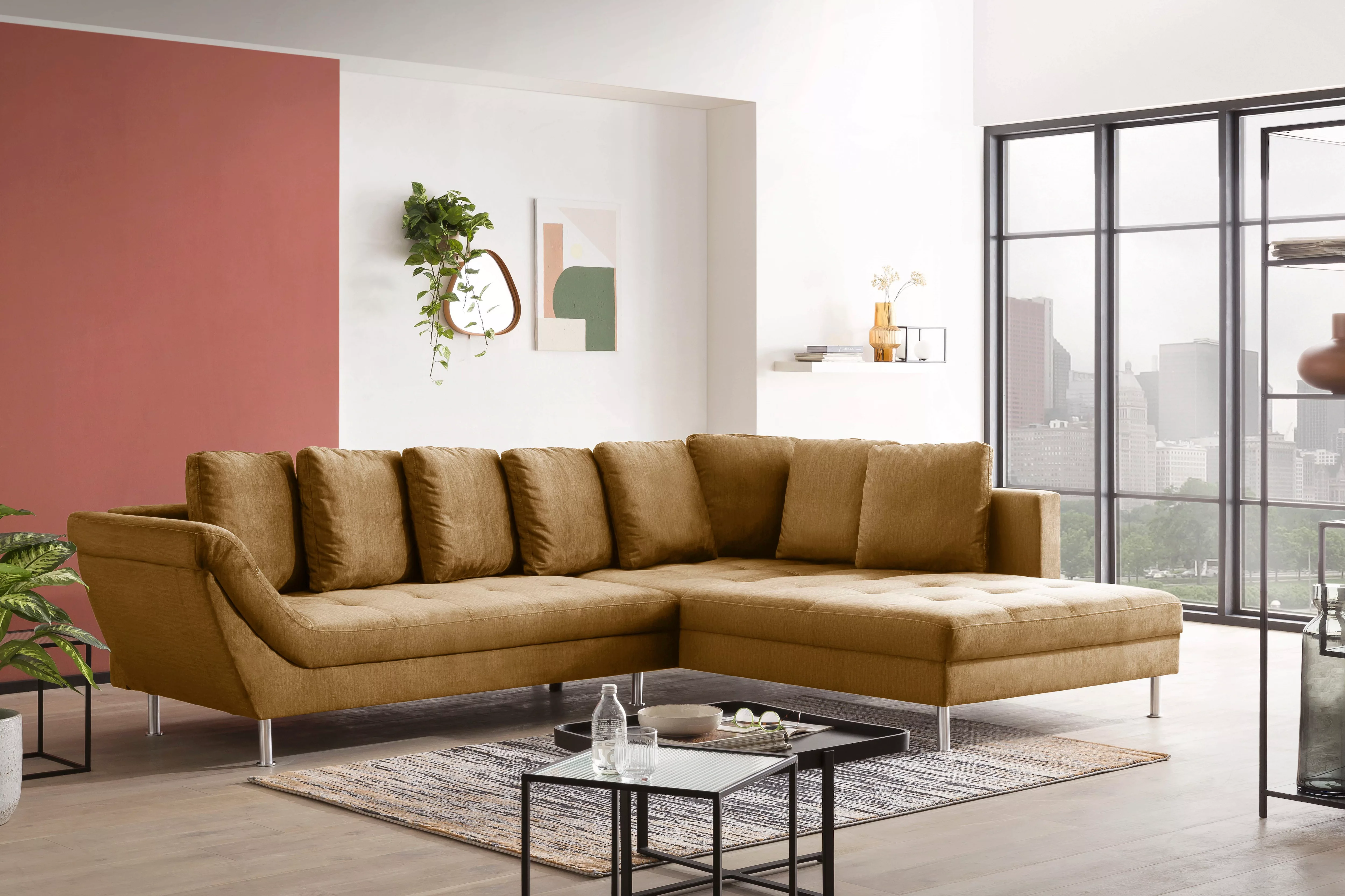 exxpo - sofa fashion Ecksofa "Laconi, extravagantes Designsofa mit tollem S günstig online kaufen