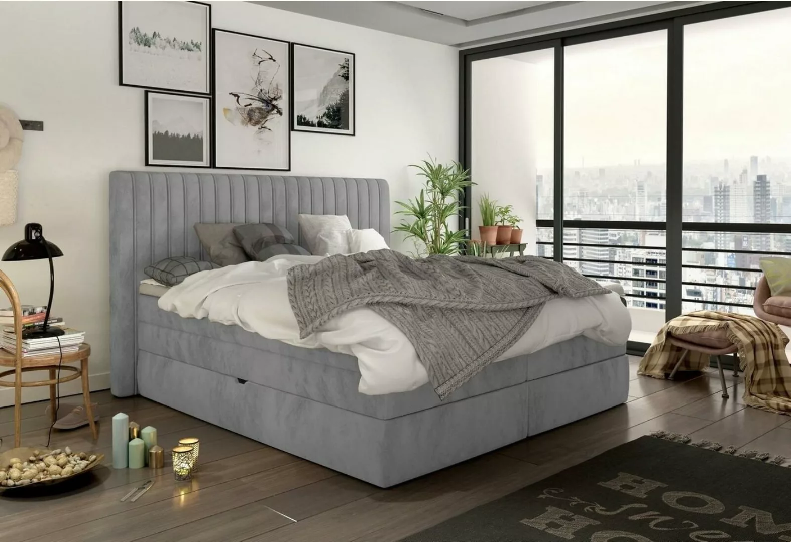 JVmoebel Bett, Boxspring Hotel Betten Schlaf Zimmer Luxus Bett Polster Desi günstig online kaufen