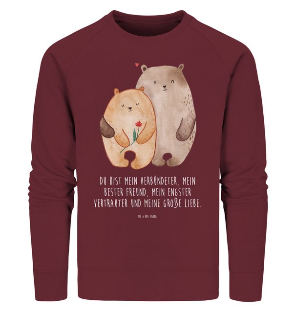 Mr. & Mrs. Panda Longpullover Größe XXL Bären Liebe - Burgundy - Geschenk, günstig online kaufen