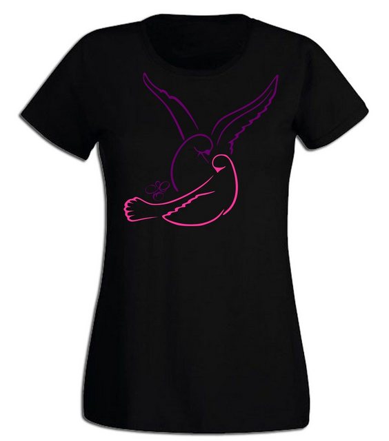 G-graphics T-Shirt Damen T-Shirt - Turteltauben Pink-Purple-Collection, Sli günstig online kaufen