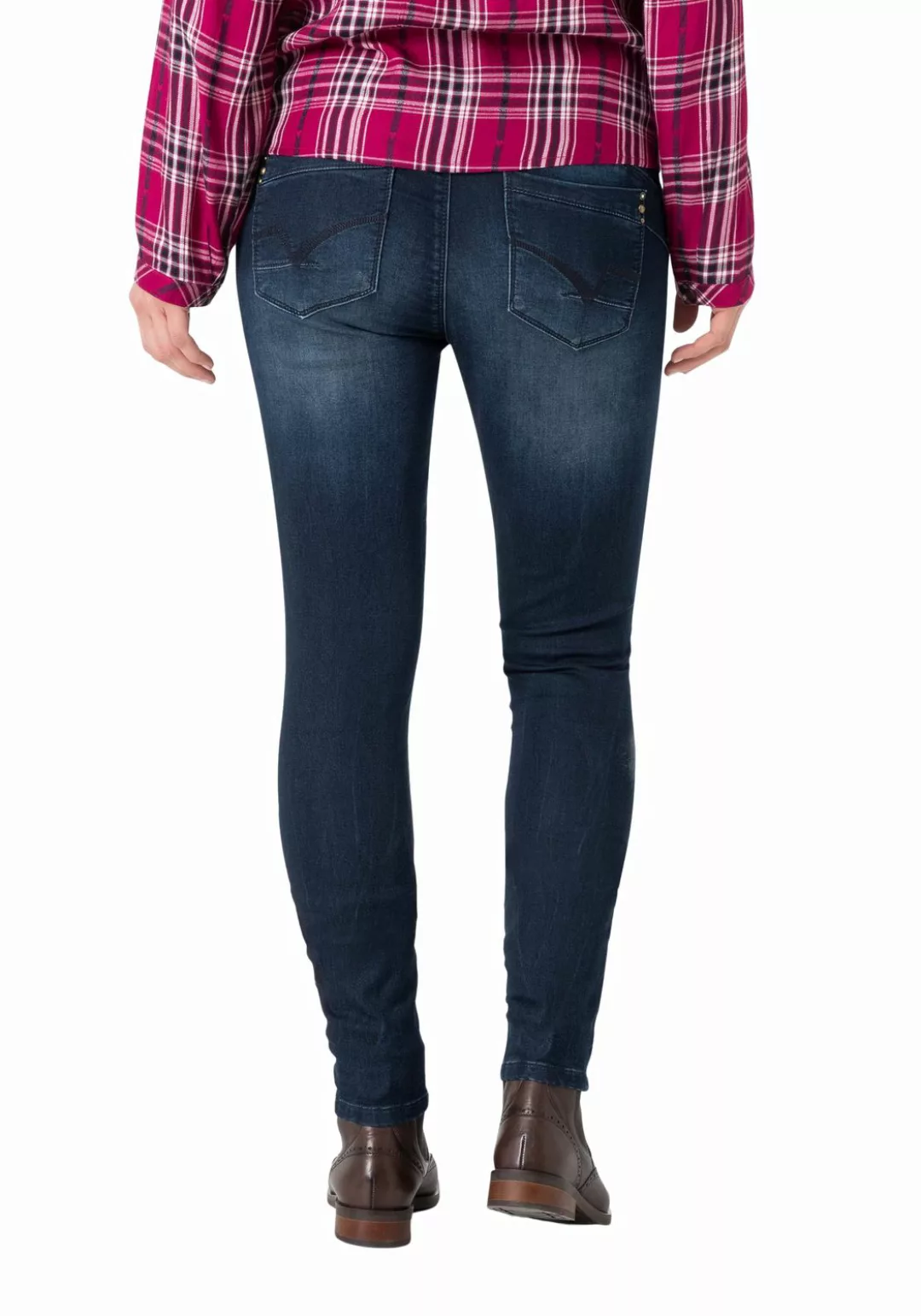 TIMEZONE Damen Jeans TIGHT SANYATZ - Tight Fit - Blau - Baritone Blue Wash günstig online kaufen