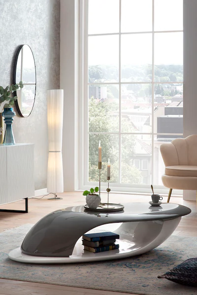 SalesFever Couchtisch, Fiberglas-Couchtisch: Zweifarbiges Design, unverglei günstig online kaufen