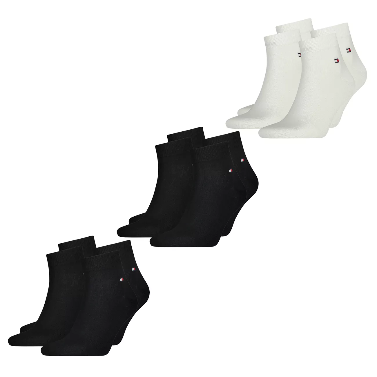 Tommy Hilfiger Herren Quarter Socken Flag - 4er 6er 8er Pack günstig online kaufen