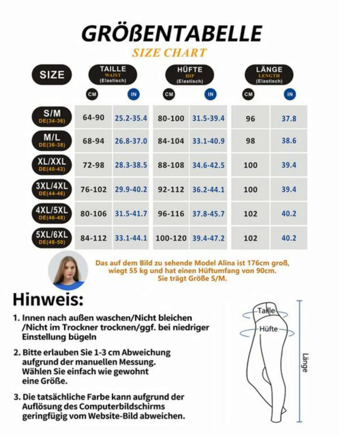 Jepo Leggings Elastische gefütterte Damenhose slim Lederoptik S/M Damen Ski günstig online kaufen