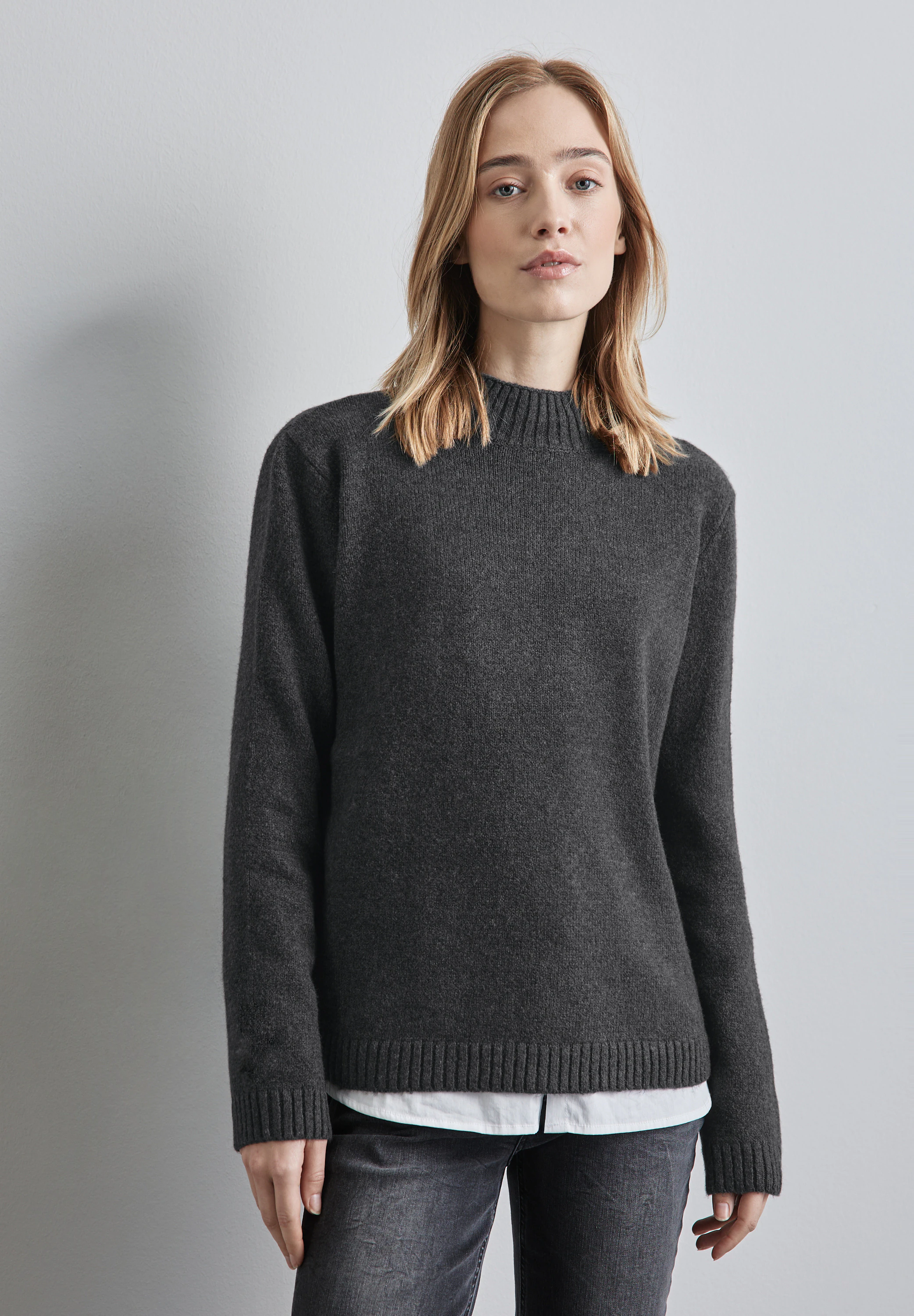 STREET ONE Strickpullover - Damen Strickpullover - Turtleneck, Langarm, Ang günstig online kaufen