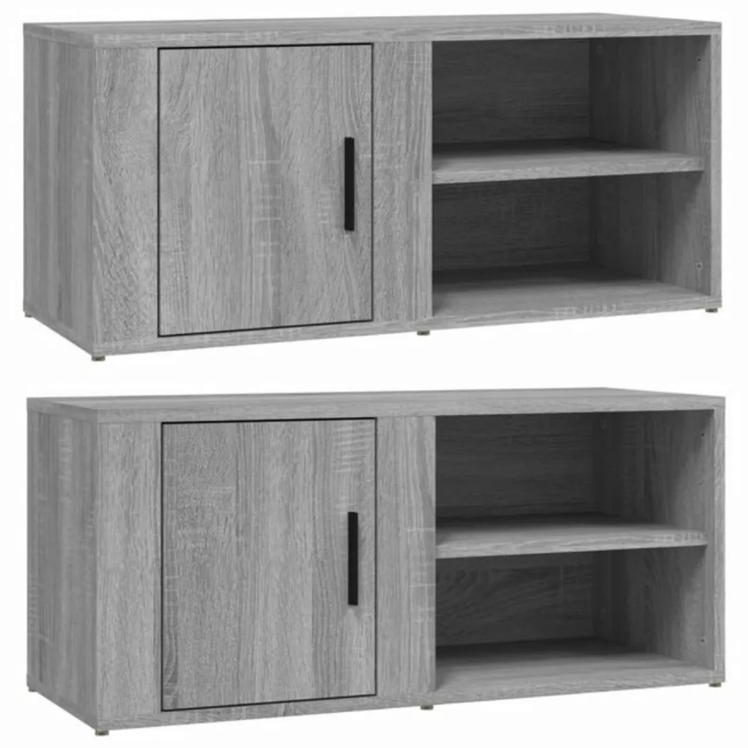 vidaXL TV-Schrank TV-Schränke 2 Stk Grau Sonoma 80x31,5x36 cm Spanplatte TV günstig online kaufen