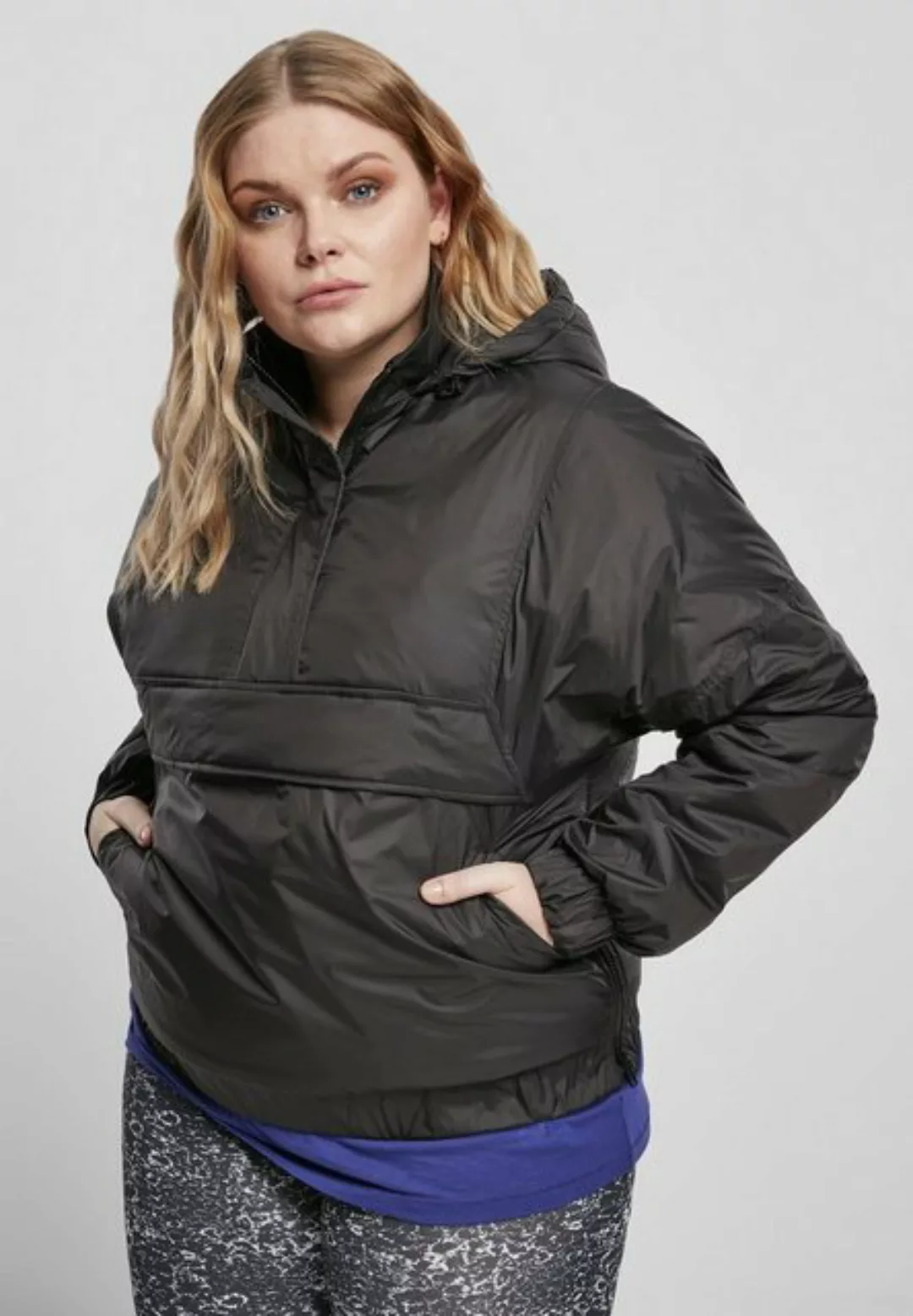 URBAN CLASSICS Outdoorjacke "Frauen Ladies Panel Padded Pull Over Jacket", günstig online kaufen