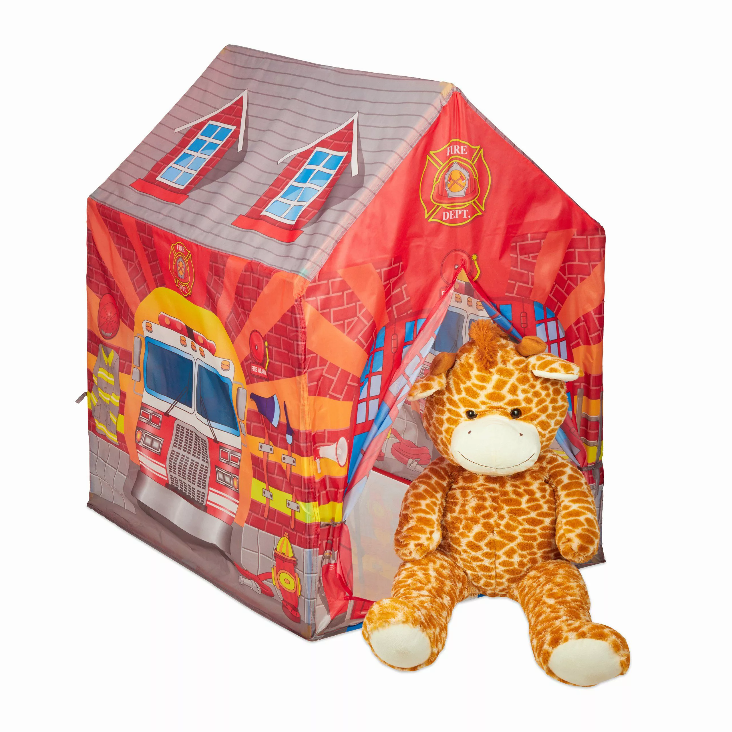 relaxdays Spielzelt Feuerwehr Kinderzelt günstig online kaufen
