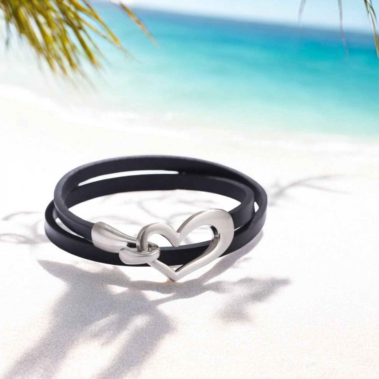 KARMA Wickelarmband Damen Herz PU Leder günstig online kaufen