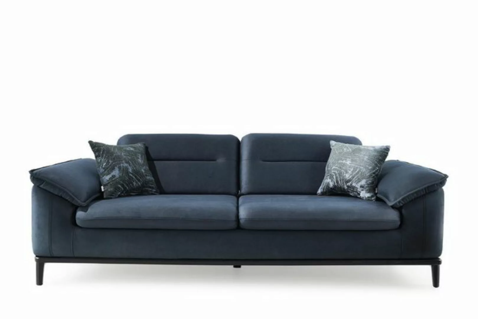 Xlmoebel Sofa Zeitgemäße blaue Sofagarnitur mit einem Dreisitzer, Stoffcouc günstig online kaufen