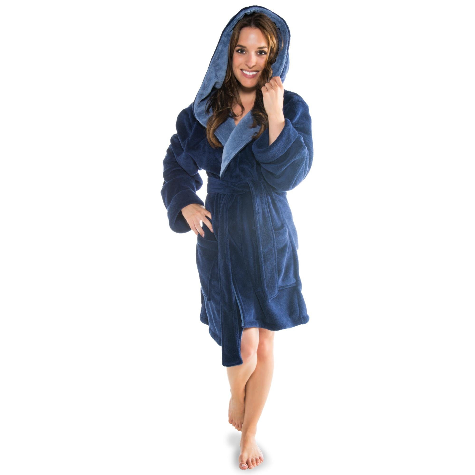 CelinaTex Bademantel Saunamantel Damen kurz Coral günstig online kaufen
