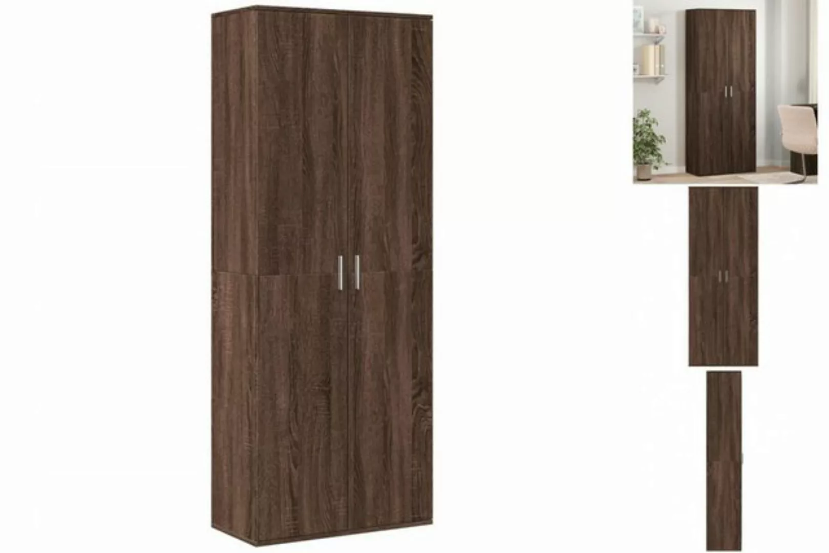 vidaXL Kleiderschrank Kleiderschrank Braun Eichen-Optik 70x35x180 cm Holzwe günstig online kaufen