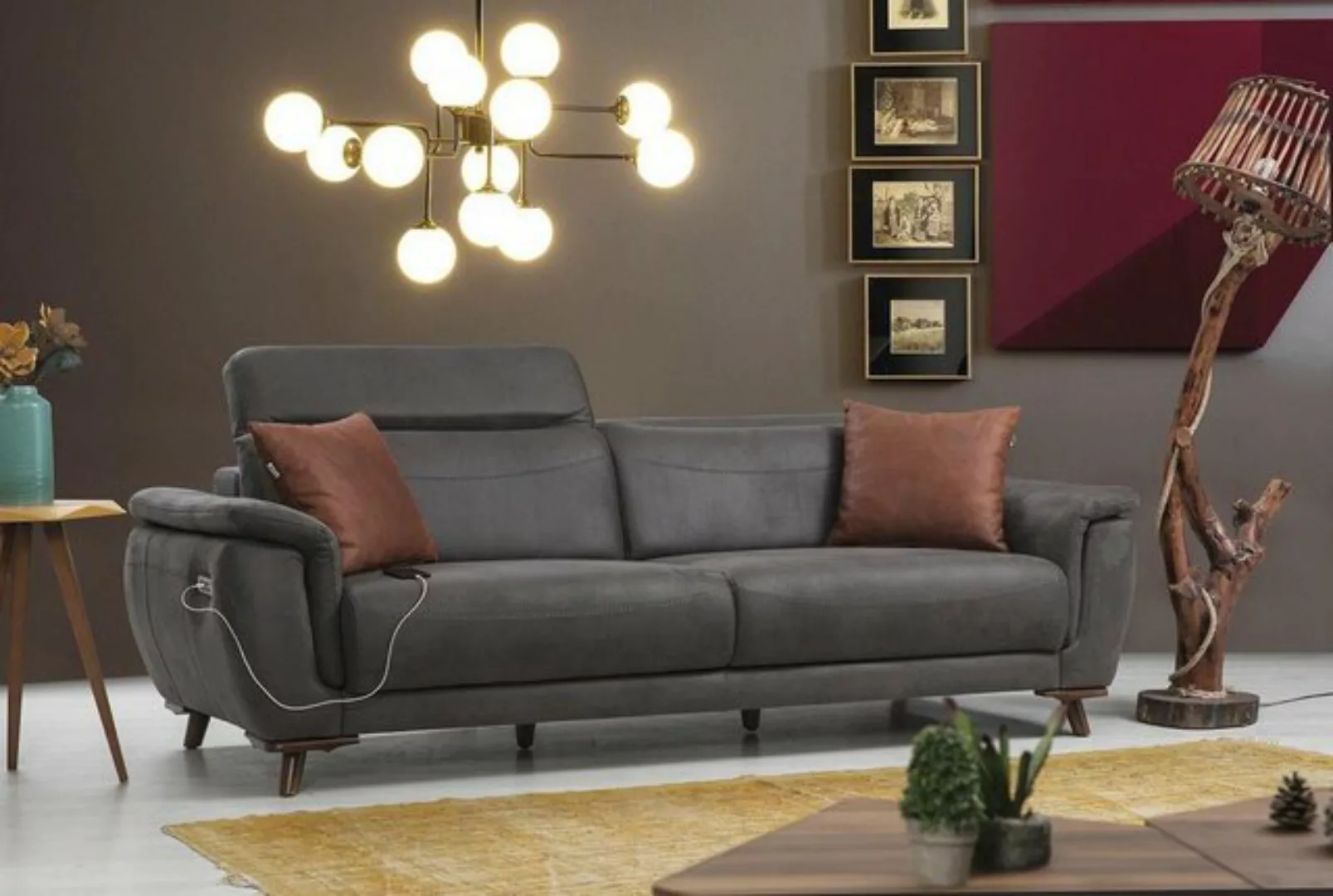 JVmoebel 3-Sitzer Luxus Sofa Modern Sitzmöbel Wohnzimmer Couch Polstermöbel günstig online kaufen
