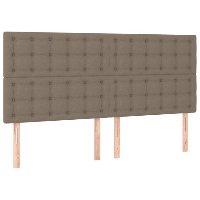 vidaXL Bett, Kopfteile 4 Stk. Taupe 100x5x78/88 cm Stoff günstig online kaufen