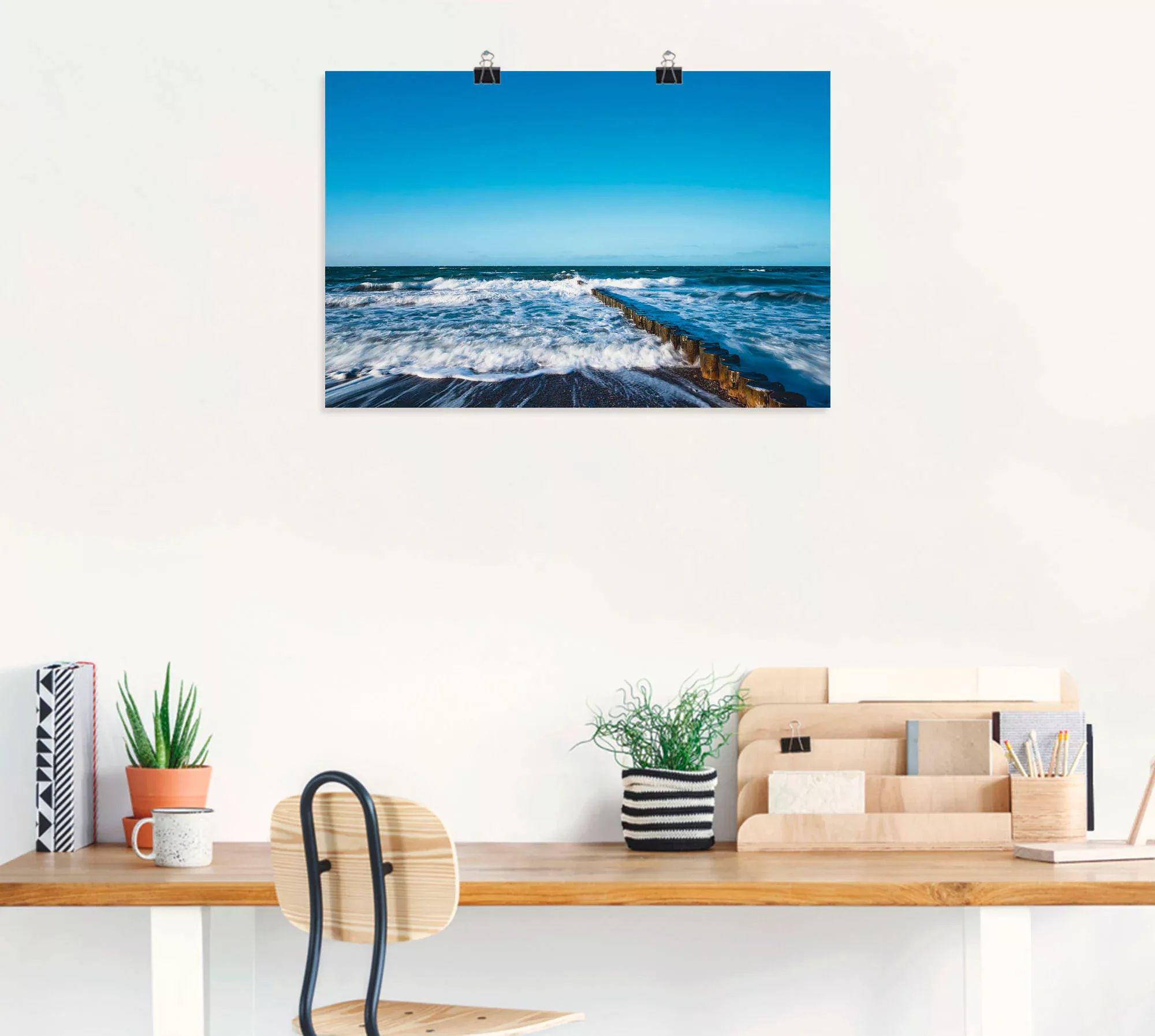 Artland Wandbild "Buhnen an der Küste der Ostsee IV", Küste, (1 St.), als P günstig online kaufen