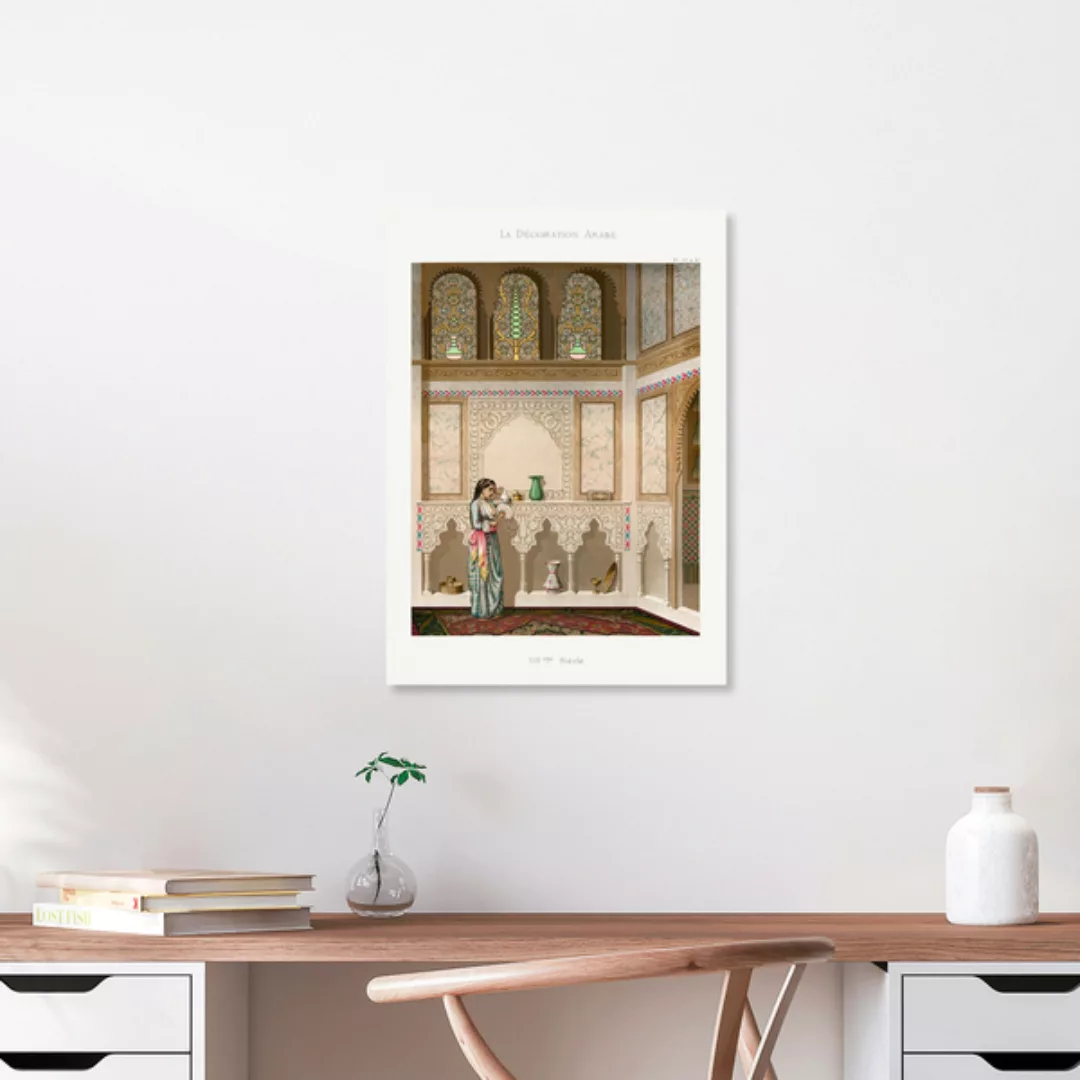 Poster / Leinwandbild - Emile Prisse d’Avennes: Vintage Arabeske Wohnzimmer günstig online kaufen