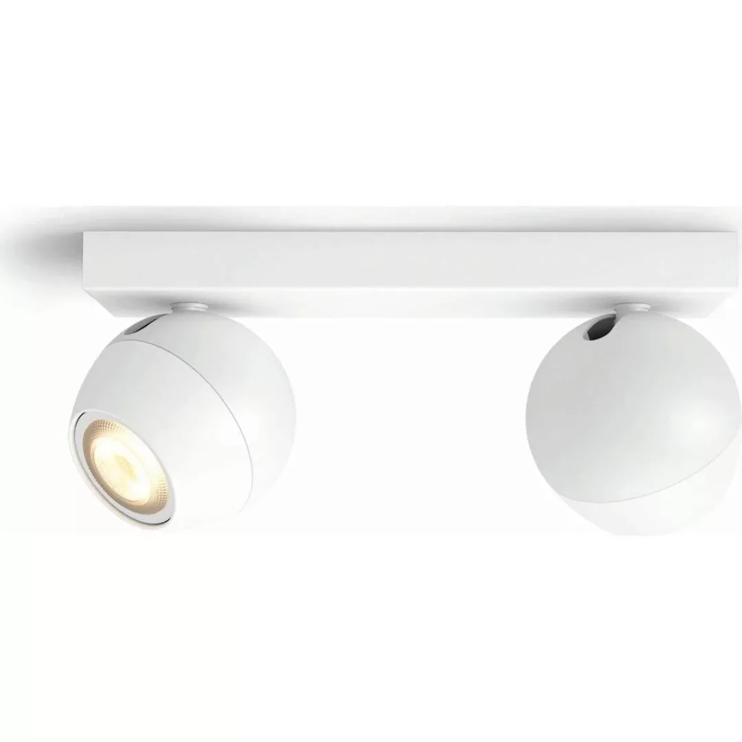 Philips Hue Bluetooth White Ambiance LED Deckenspot Buckram in Weiß 2x 5W 7 günstig online kaufen