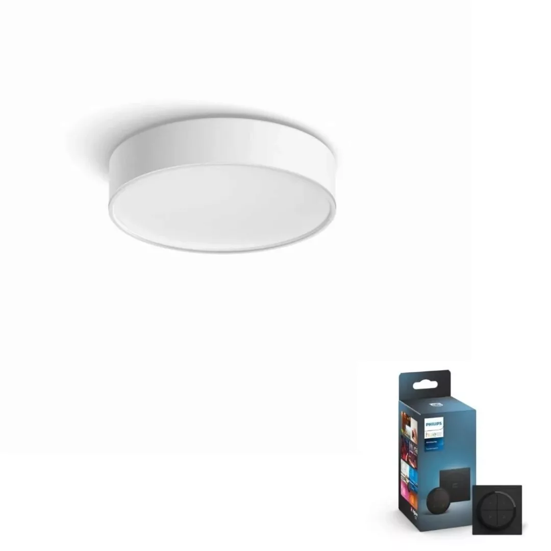 Philips Hue Bluetooth White Ambiance LED Deckenleuchte Enrave in Weiß 9,6W günstig online kaufen