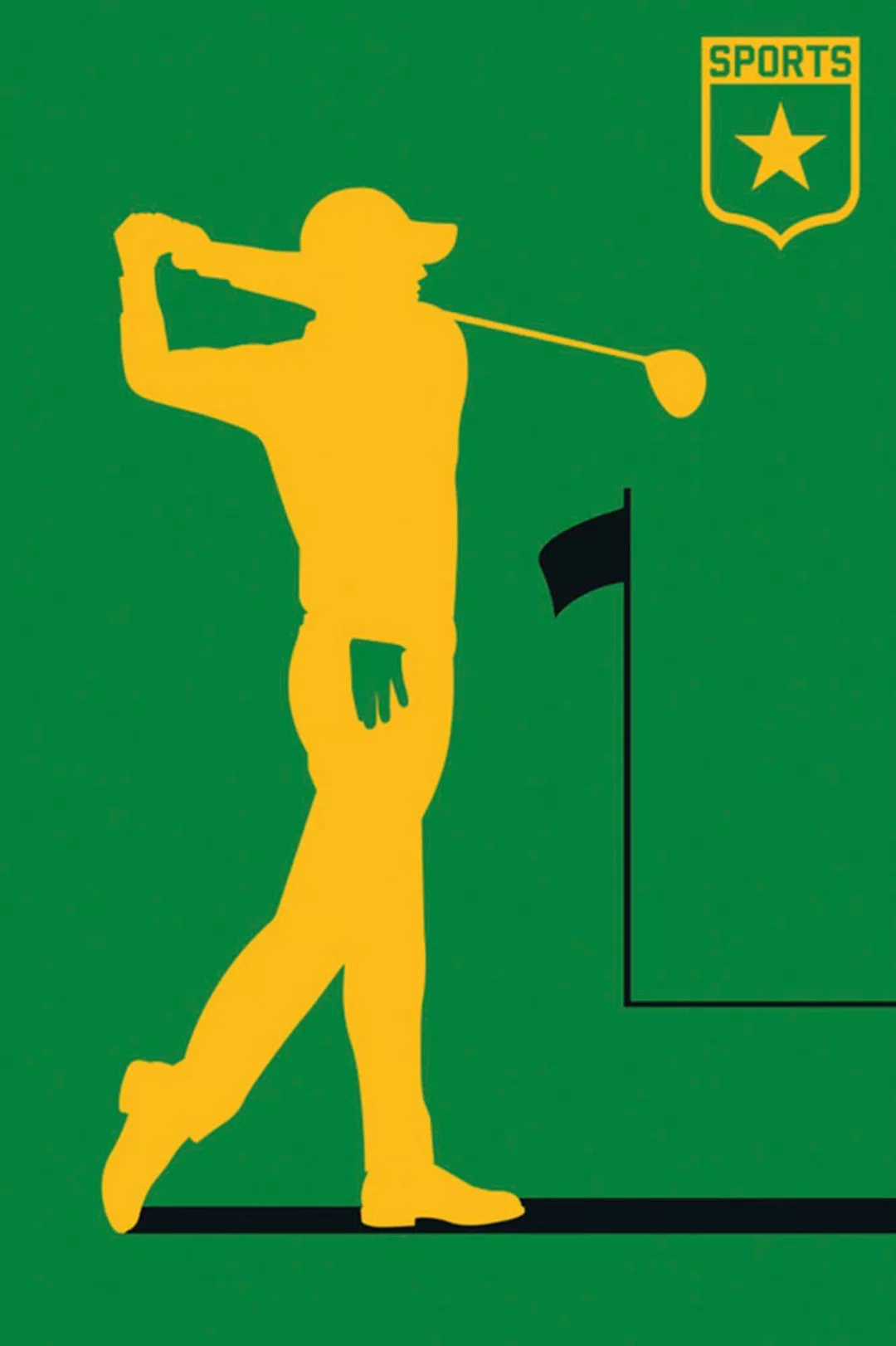 A.S. Création Leinwandbild "Golfplayer - Wandbild Grün Gelb Schwarz Keilrah günstig online kaufen