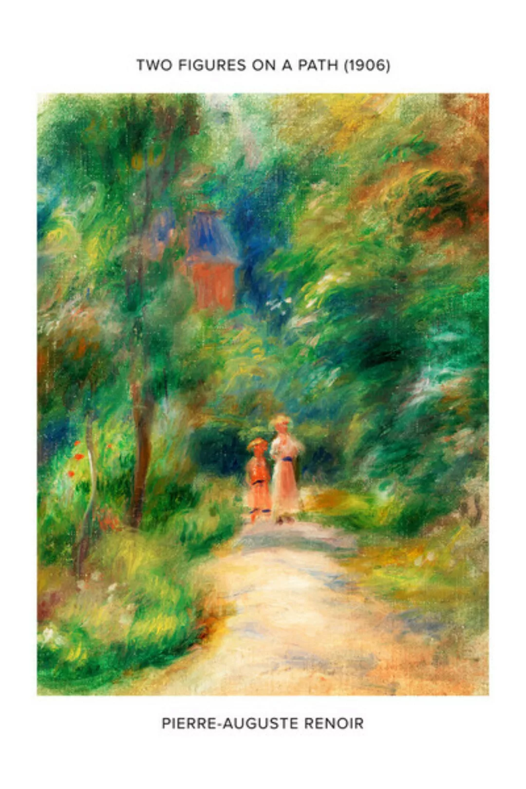 Poster / Leinwandbild - Pierre-auguste Renoir: Deux Figures Dans Un Sentier günstig online kaufen