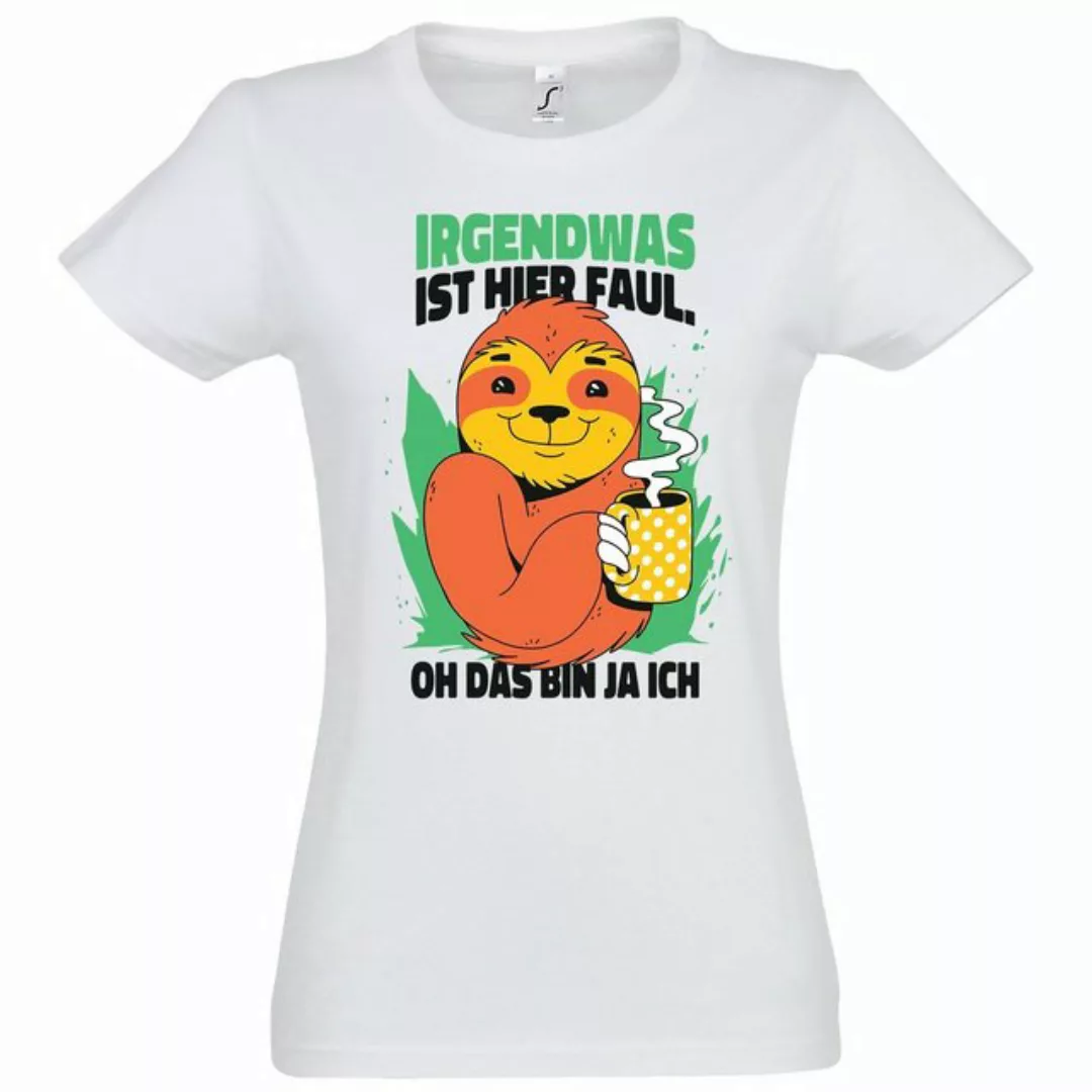Youth Designz T-Shirt Irgendwas ist Hier Faul Damen Shirt Mit modischem Pri günstig online kaufen