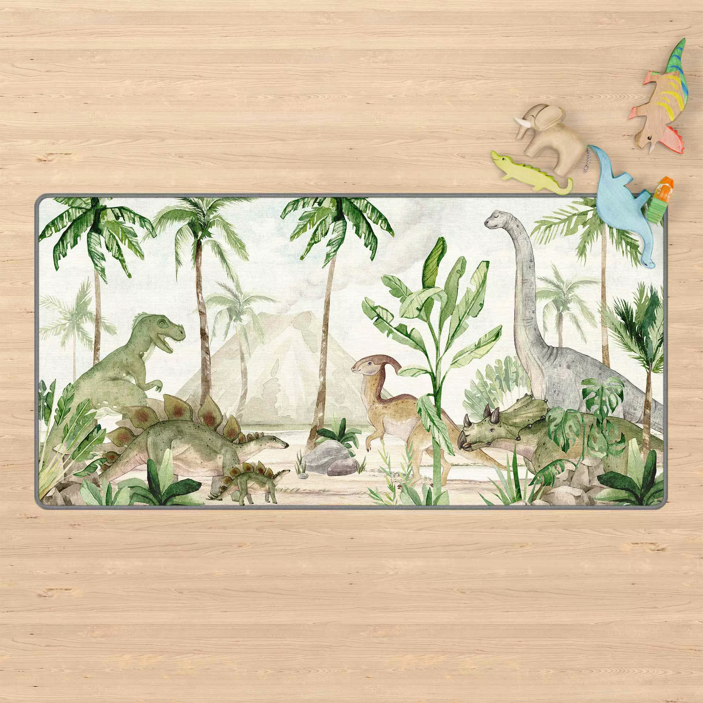 Teppich Zusammenkunft der Dinosaurier günstig online kaufen