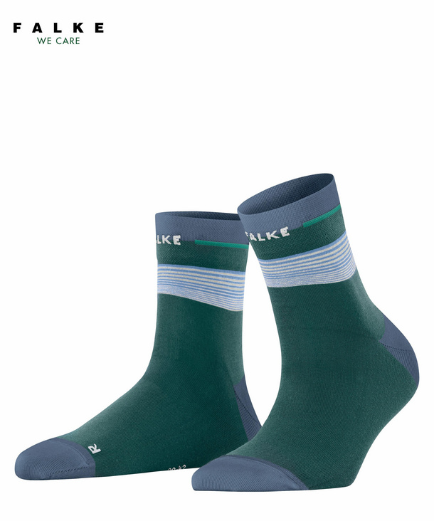 FALKE Nature Bond Socken, 46-48, Blau, Streifen, Baumwolle (Bio), 12449-738 günstig online kaufen