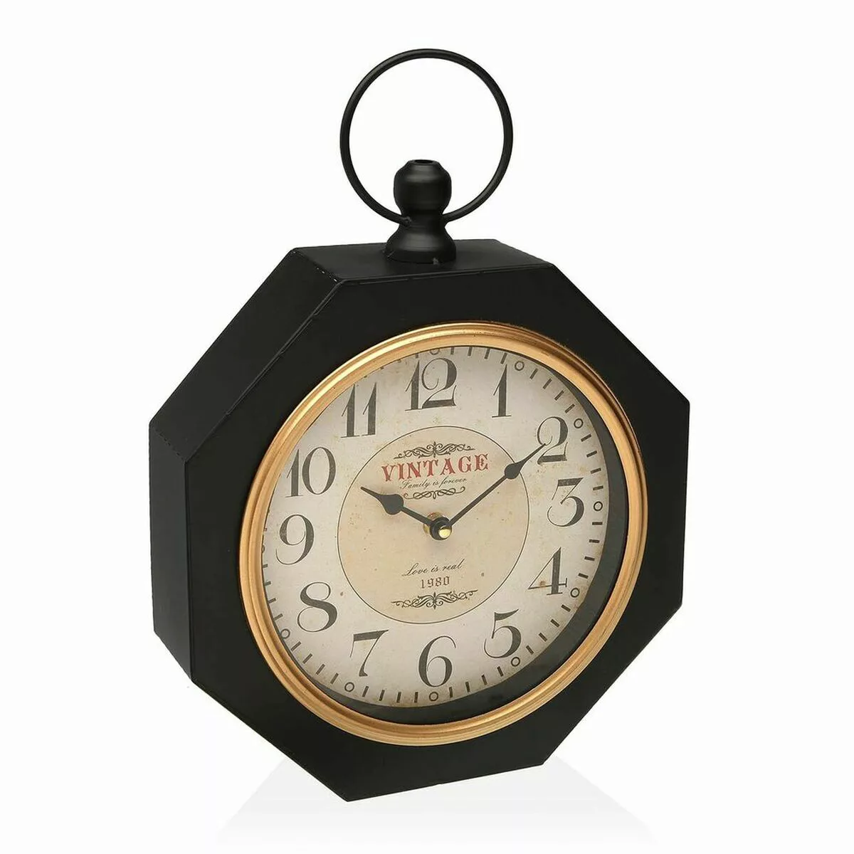 Wanduhr Versa Black Metall (28 X 8 X 40 Cm) günstig online kaufen