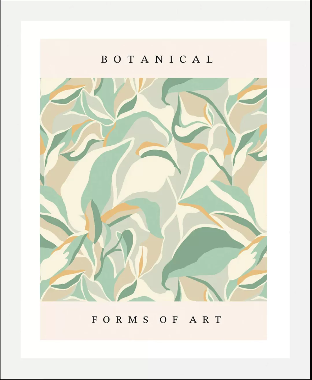 queence Bild "Botanical", Abstrakt-Kunst-Schriftzug-Pflanzen-Pflanzenbilder günstig online kaufen