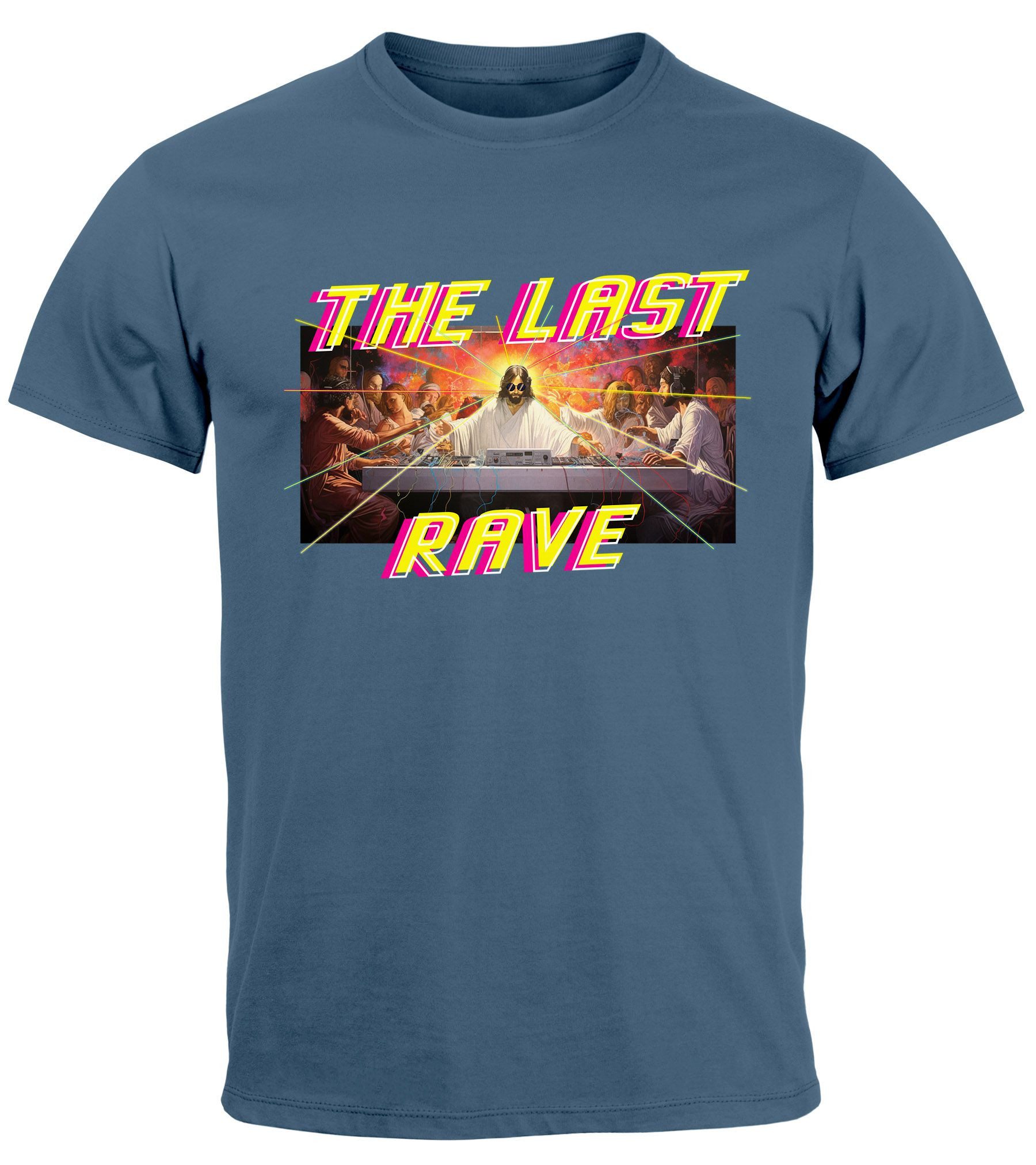 Neverless Print-Shirt Herren T-Shirt Techno The günstig online kaufen