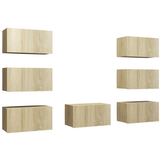 vidaXL TV-Schrank TV-Schränke 7 Stk Sonoma Eiche 30,5x30x60 cm Spanplatte L günstig online kaufen