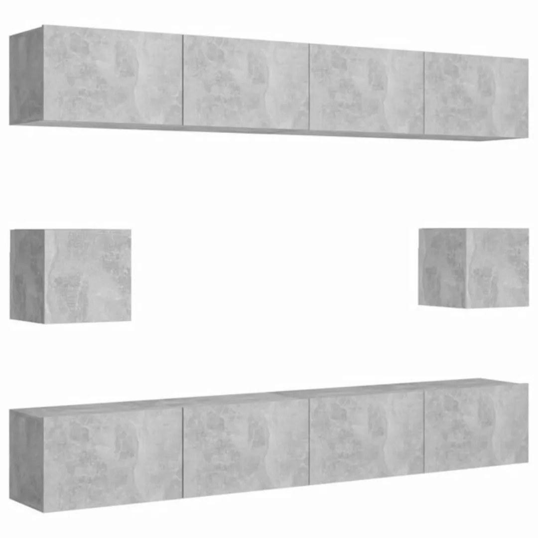 furnicato TV-Schrank 6-tlg. TV-Schrank-Set Betongrau Holzwerkstoff (1-St) günstig online kaufen