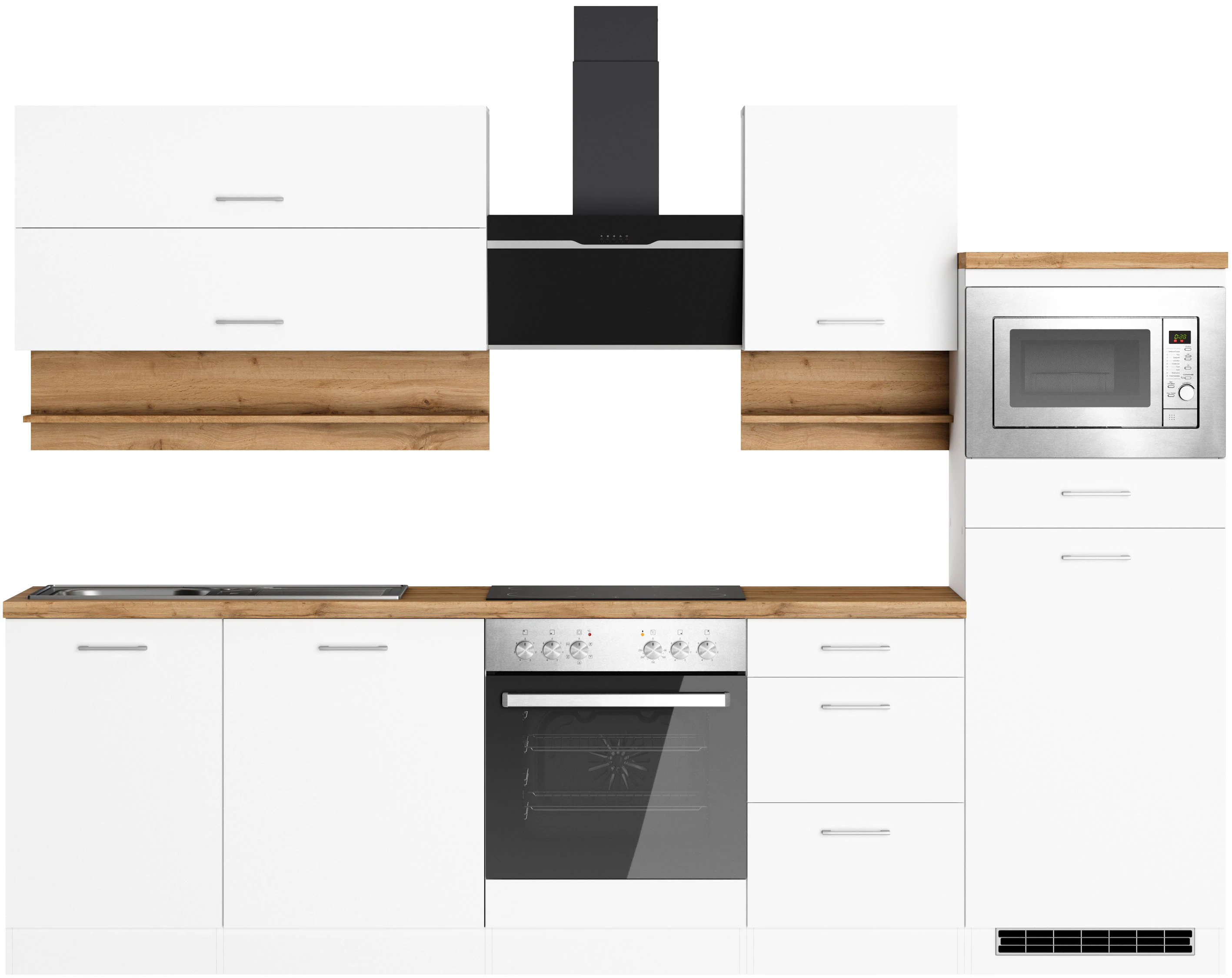 KOCHSTATION Küchenzeile "KS-Milan", 280 cm breit, robuste Metallauszüge, vi günstig online kaufen