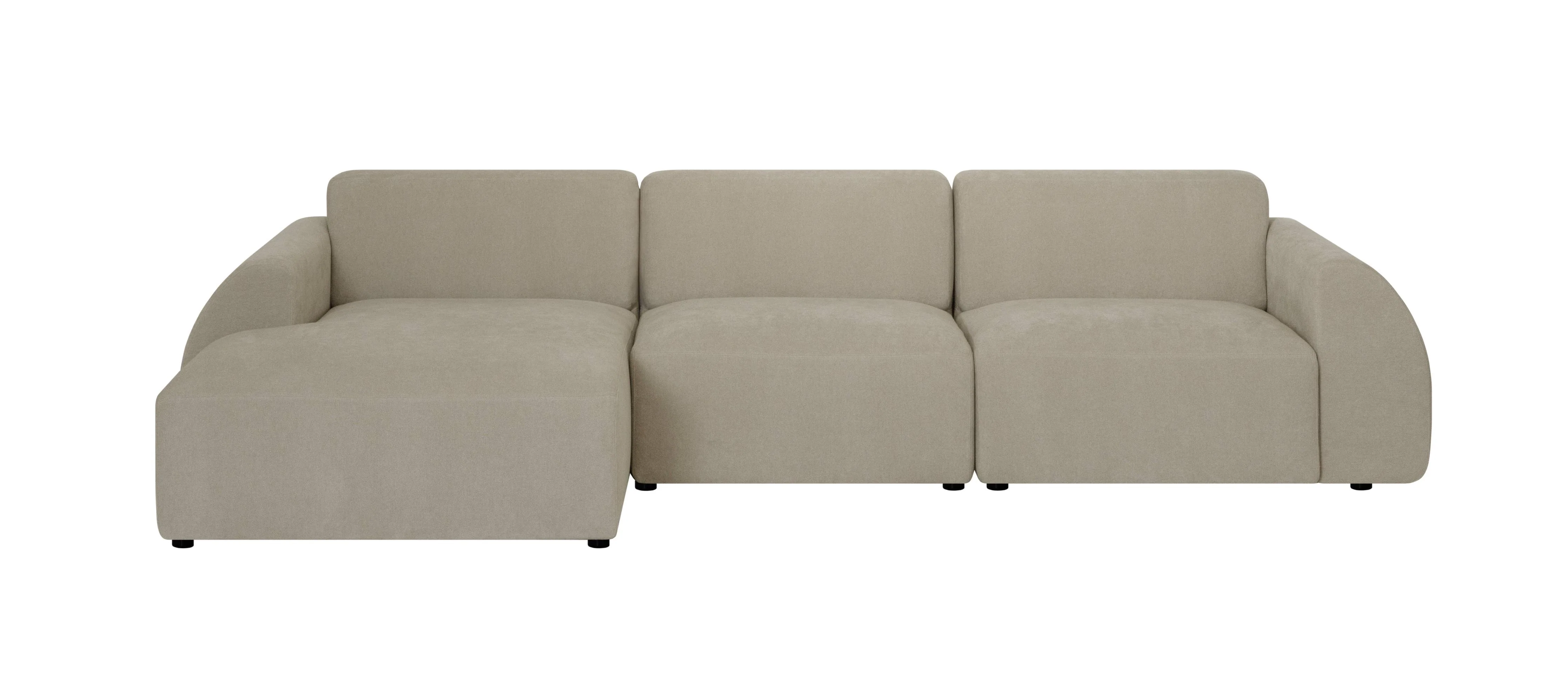 NADUVI Collection | Ecksofa Mattis links 3-Sitzer Bouclé günstig online kaufen